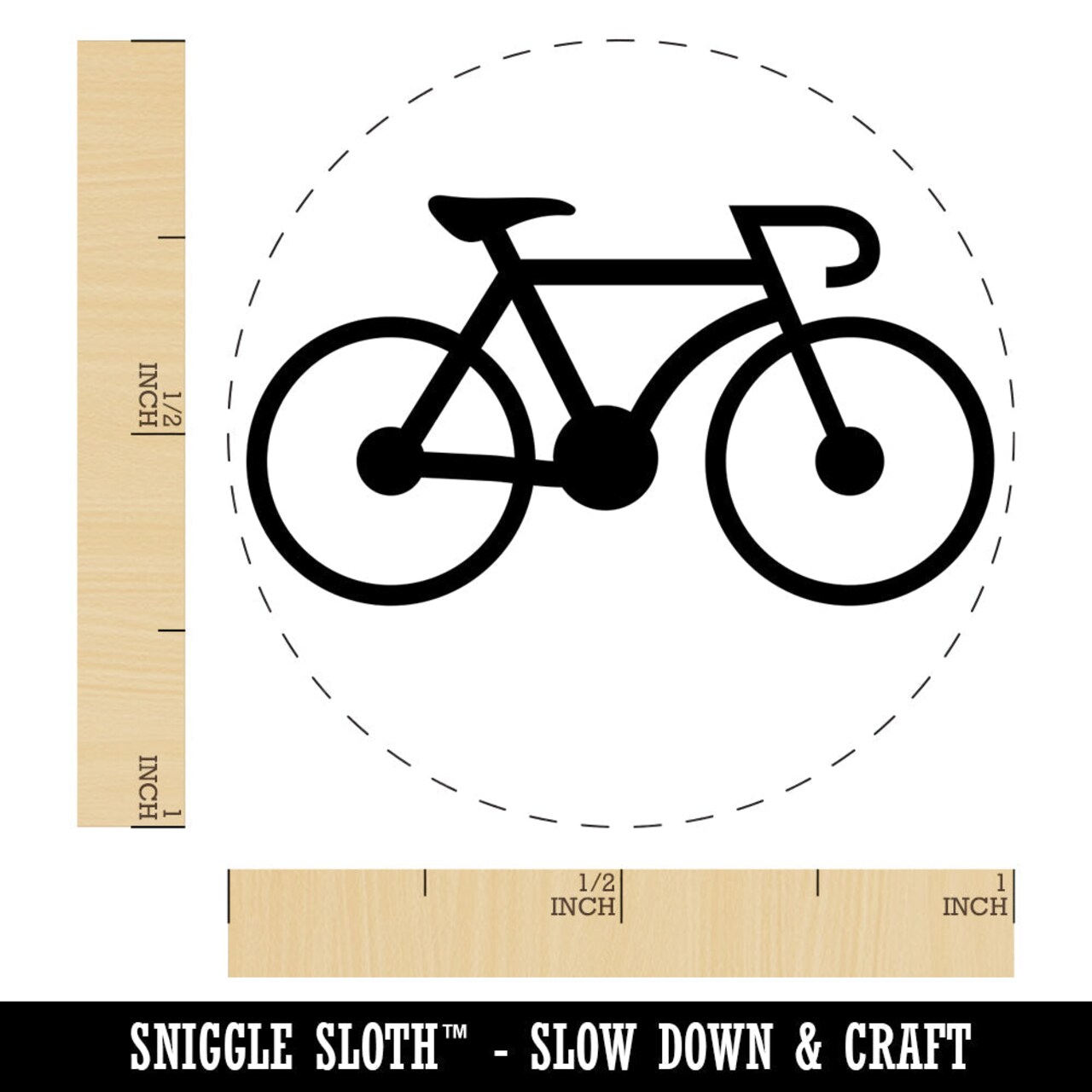 Racing Bike Bicycle Cyclist Cycling Rubber Stamp for Stamping Crafting Planners